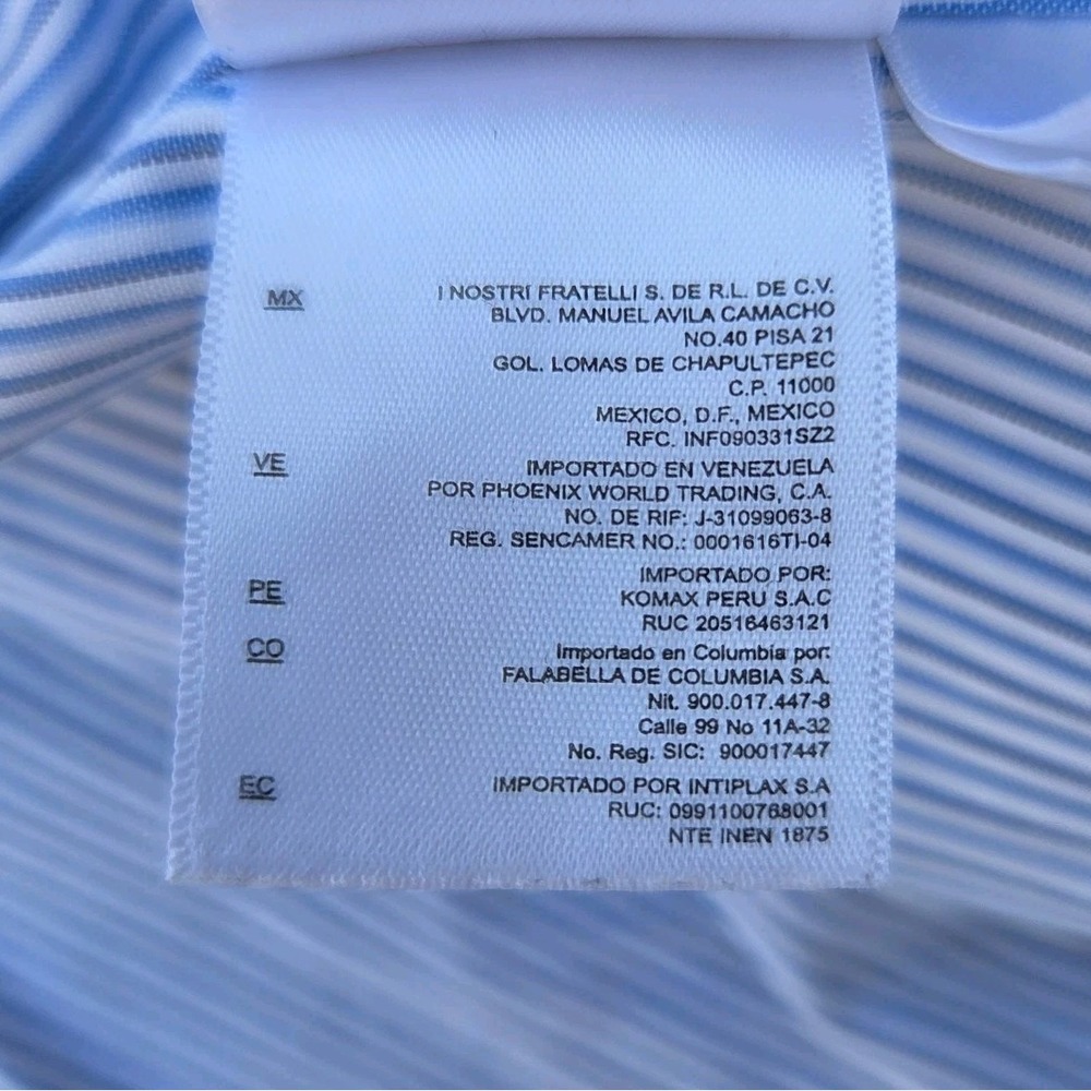 Brooks Brothers Mens Button-Down Shirt XL Blue White Stripe Cotton - Picture 7 of 8
